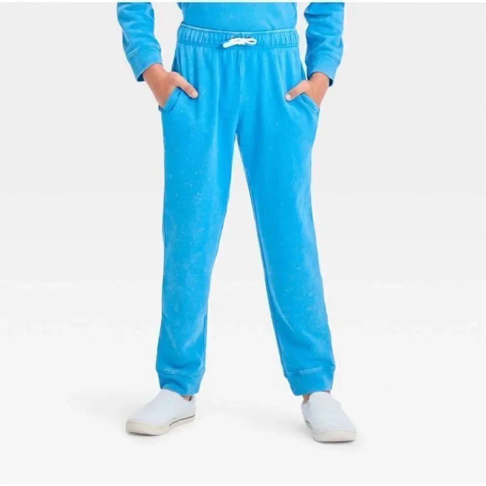 Cat & Jack Boy’s Blue Lightweight Relaxed Jogger Pants Extra Small 4/5